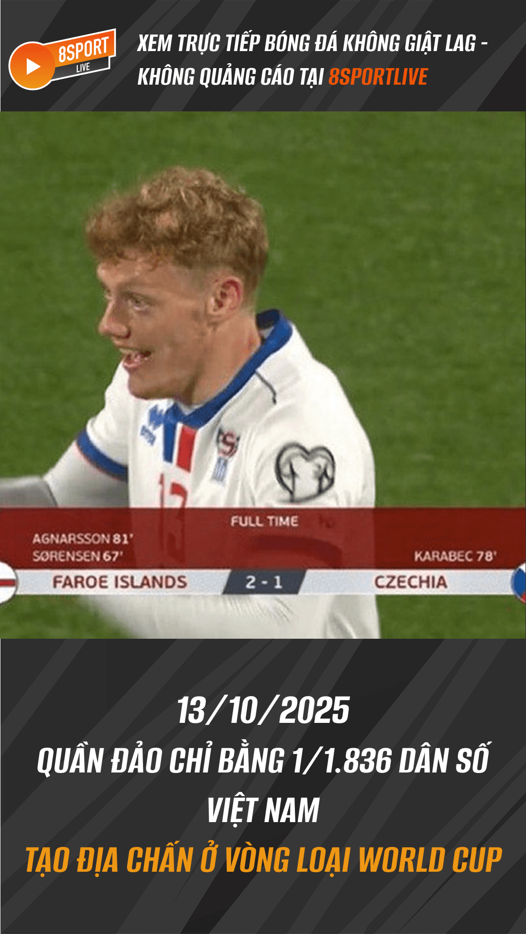 Quần đảo chỉ bằng 1/1.836 dân số Việt Nam tạo địa chấn ở vòng loại World Cup